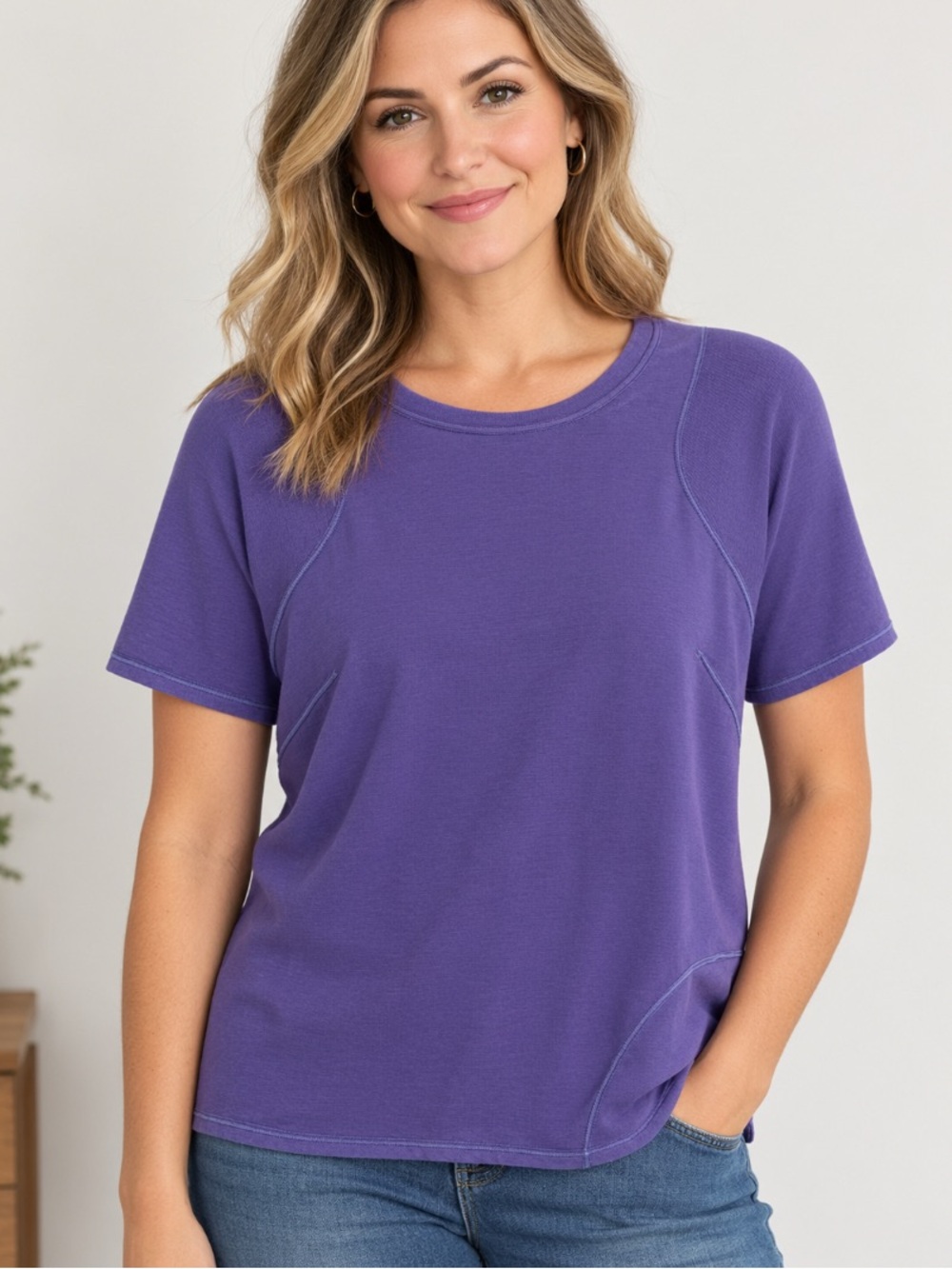 lululemon athletica Lavender Crew Neck Active Tee